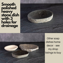 Load image into Gallery viewer, Black Marble Soap Dish | Stone Soap Holder for Luxury Bathroom Decor
