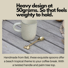 Load image into Gallery viewer, Gold Brass Pineapple Twisted Handle Teaspoon | Single Tea Spoon
