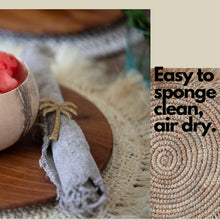 Load image into Gallery viewer, Raffia Fringe Boho Style Placemat Rustic Table Decor
