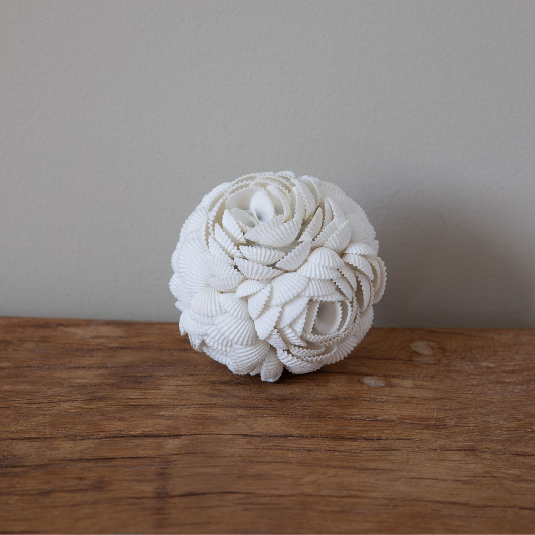 Handmade White Seashell Sphere