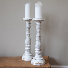 Load image into Gallery viewer, Tall Wooden Albesia Candlestick
