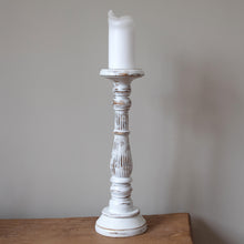Load image into Gallery viewer, Tall Wooden Albesia Candlestick
