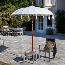 Load image into Gallery viewer, Garden Parasol Umbrella Boho Garden Accessories Ecru White Large Garden Umbrella Table shade for outdoors
