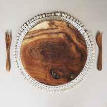 Load image into Gallery viewer, Teak Round Wooden Dinner Plate 30cm
