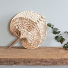 Load image into Gallery viewer, Bamboo Leaf Hand Fan Natural
