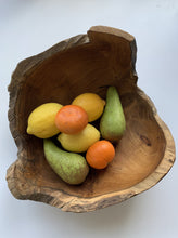 Load image into Gallery viewer, Large Rustic Wooden Bowl Teak
