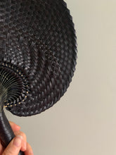 Load image into Gallery viewer, Bamboo Handwoven Fan Black

