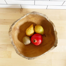 Load image into Gallery viewer, Large Rustic Wooden Bowl Teak
