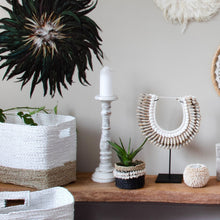 Load image into Gallery viewer, Tall Wooden Albesia Candlestick
