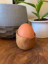 Load image into Gallery viewer, Wooden Egg Cup, Wood Egg Cup, Wooden pot, small pot, stacking egg cups, egg cup, van egg cups,  teak egg cups, gift for dad
