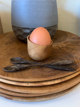 Load image into Gallery viewer, Wooden Egg Cup, Wood Egg Cup, Wooden pot, small pot, stacking egg cups, egg cup, van egg cups,  teak egg cups, gift for dad
