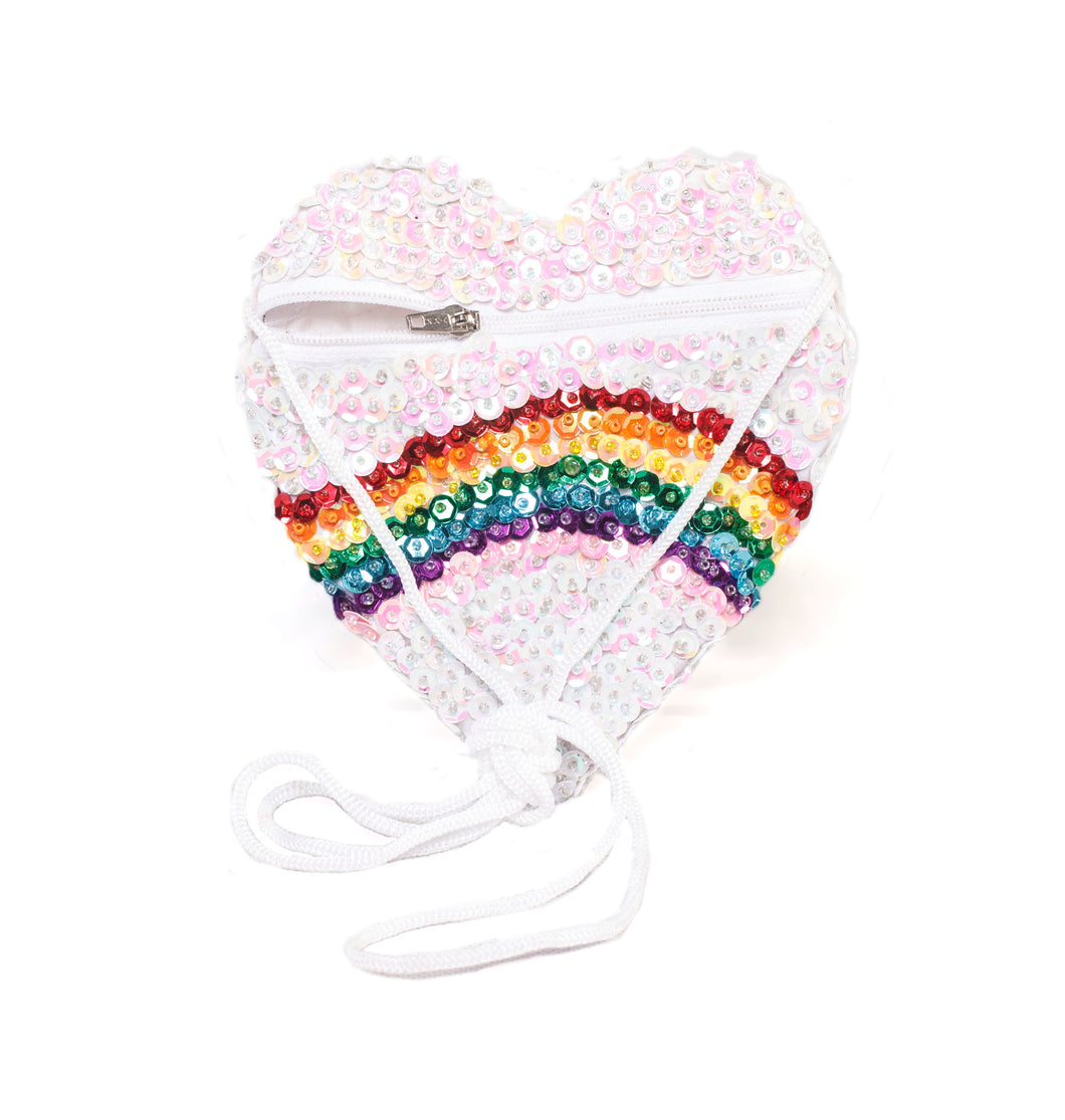 Heart Rainbow Neck Purse
