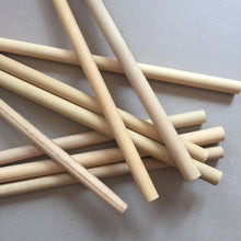 Load image into Gallery viewer, Bamboo Straws, Wooden Straw, Reusable Party Straw
