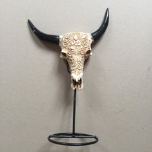 Load image into Gallery viewer, Ceramic Cow Skull Ornament
