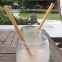 Load image into Gallery viewer, Bamboo Straws, Wooden Straw, Reusable Party Straw
