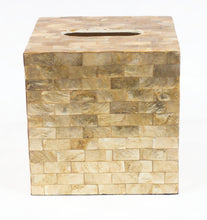 Load image into Gallery viewer, Gold Shell Tissue Box Cover Cube

