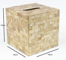 Load image into Gallery viewer, Gold Shell Tissue Box Cover Cube
