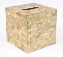 Load image into Gallery viewer, Gold Shell Tissue Box Cover Cube
