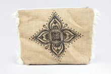 Load image into Gallery viewer, Hessian Mandala Clutch Purse
