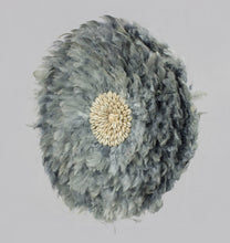 Load image into Gallery viewer, Grey Short Feather and Shell Wall Hanging
