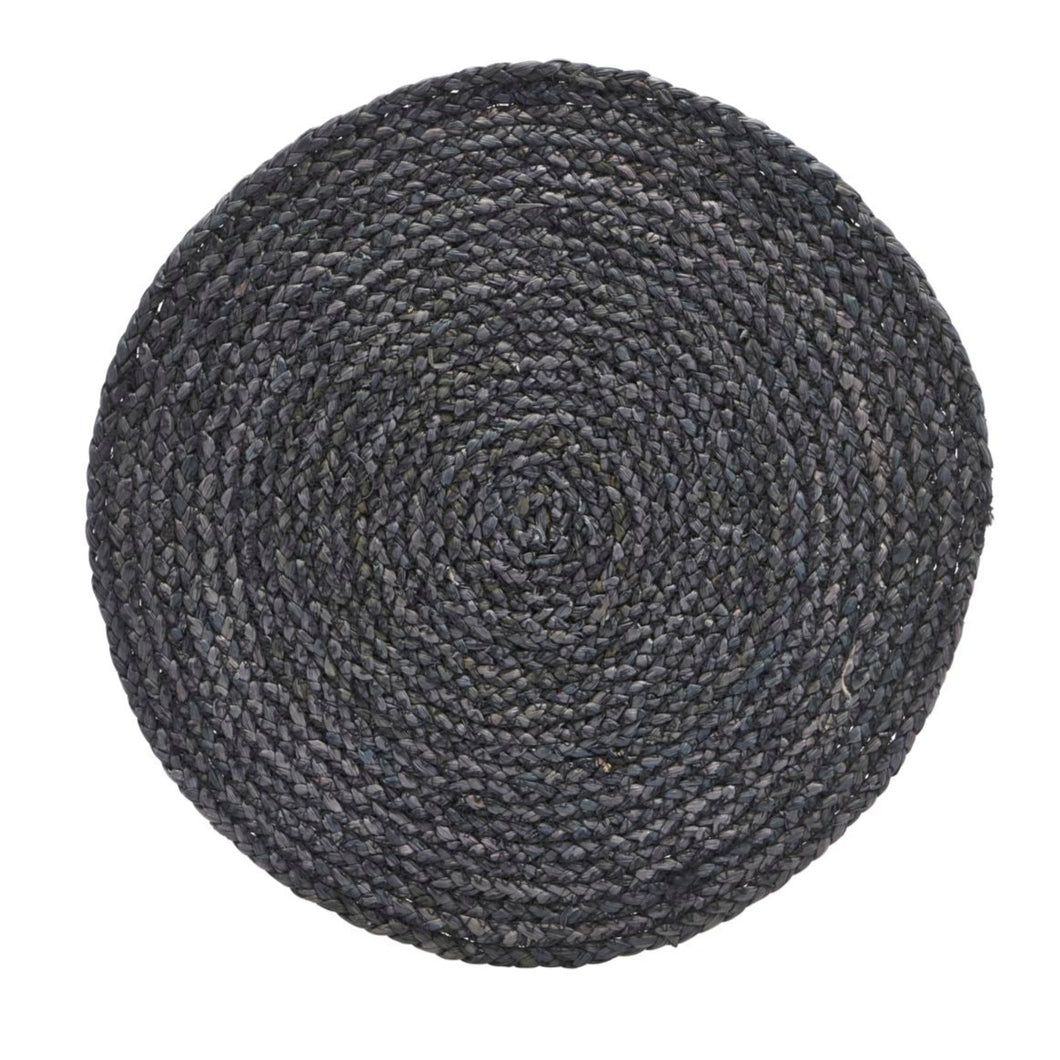 Round Grey Placemat Grey Blue Set of 4