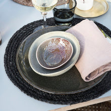 Load image into Gallery viewer, Round Grey Placemat Grey Blue Set of 4
