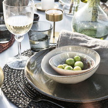 Load image into Gallery viewer, Round Grey Placemat Grey Blue Set of 4
